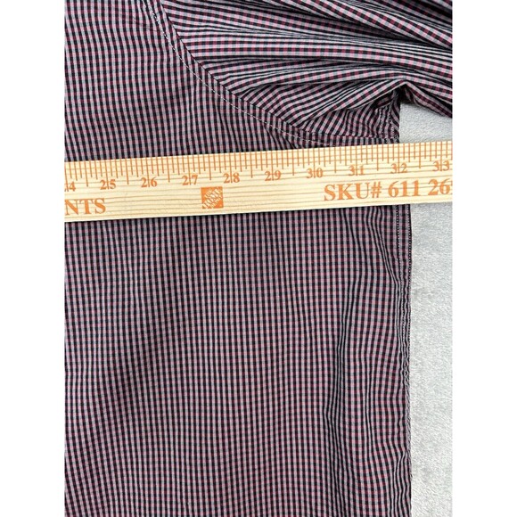 Apt. 9 Shirt Men's 4XB Maroon Striped Long Sleeve Button Up Casual Professional - Picture 4 of 7